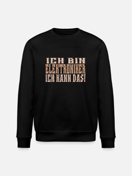 Ich bin Elektroniker - Stanley/Stella Unisex Bio-Sweatshirt ROLLER - Schwarz