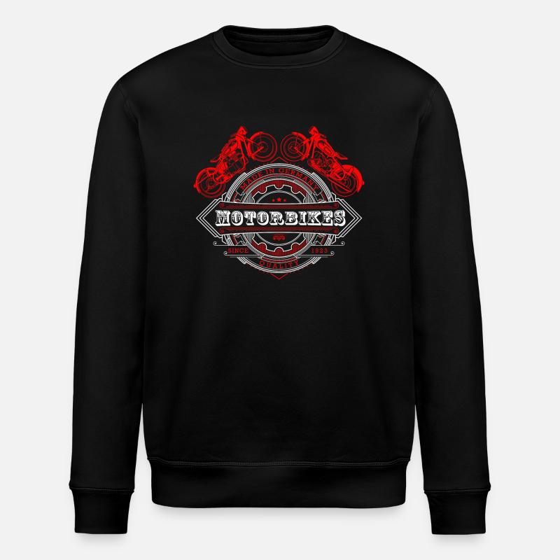 alte Motorräder - Stanley/Stella Unisex Bio-Sweatshirt ROLLER - Schwarz