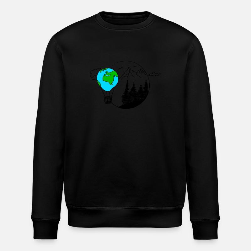 Monts Globe - Sweat bio ROLLER Stanley/Stella Unisexe - noir