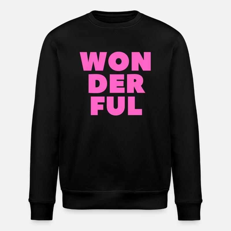 Wonderful-Wunderbar - Stanley/Stella ROLLER Unisex Organic Sweatshirt - black