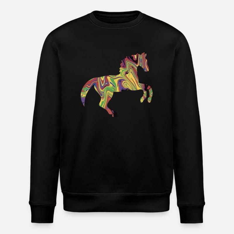 Buntes Pferd - Stanley/Stella Unisex Bio-Sweatshirt ROLLER - Schwarz