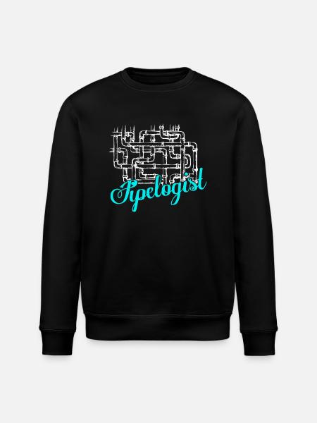 Pipelogist Plumber Pipefitter Wrench - Stanley/Stella ROLLER Unisex Organic Sweatshirt - black