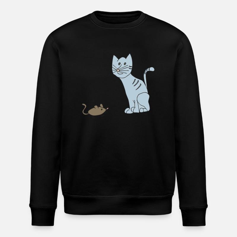 katze und maus - Stanley/Stella Unisex Bio-Sweatshirt ROLLER - Schwarz