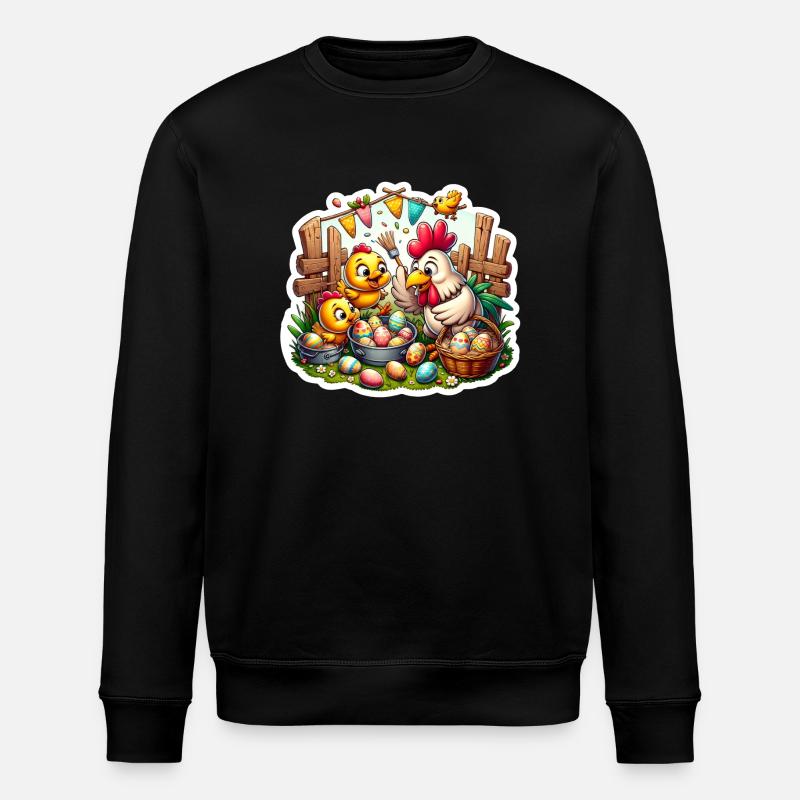 Osternest lustig - Stanley/Stella Unisex Bio-Sweatshirt ROLLER - Schwarz