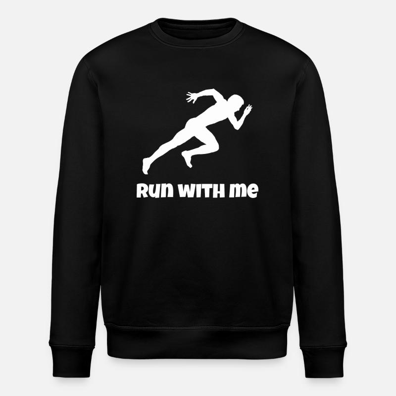 Lauf mit mir. - Stanley/Stella Unisex Bio-Sweatshirt ROLLER - Schwarz