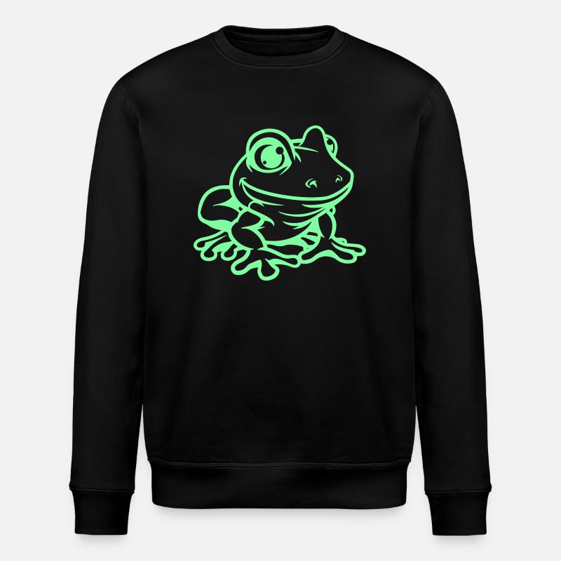 frosch comic - Stanley/Stella Unisex Bio-Sweatshirt ROLLER - Schwarz
