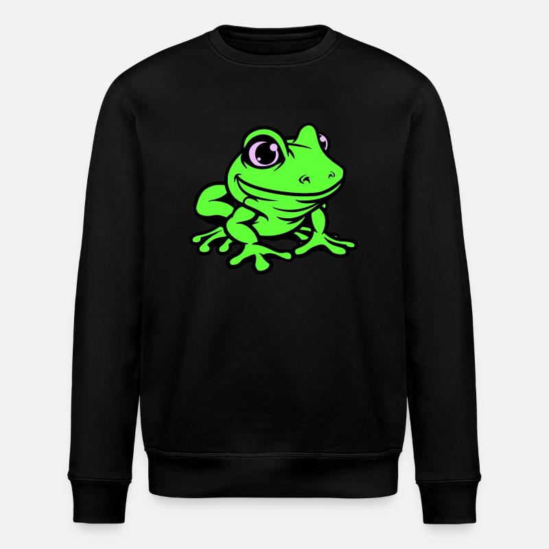 frosch comic - Stanley/Stella Unisex Bio-Sweatshirt ROLLER - Schwarz