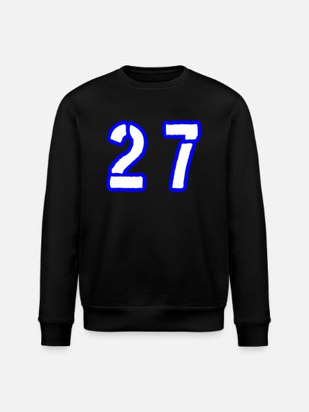27 Numeron symboli - Stanley/Stella ROLLER unisex luomu-collegepaita - musta