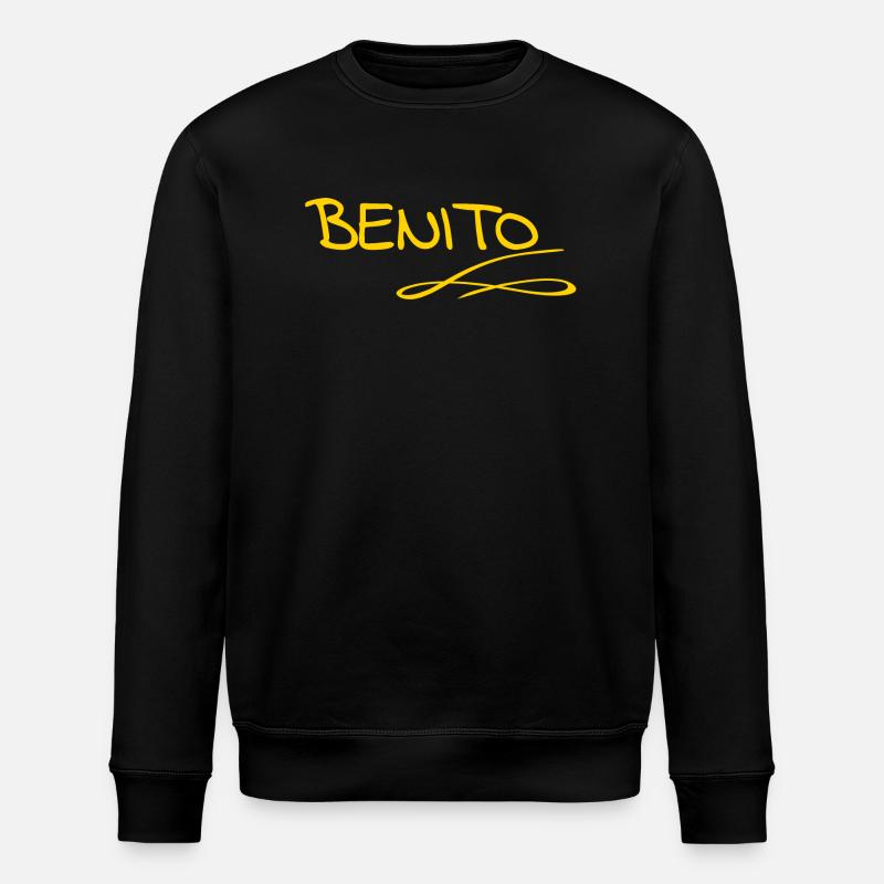 First name Benito - Stanley/Stella ROLLER Unisex Organic Sweatshirt - black