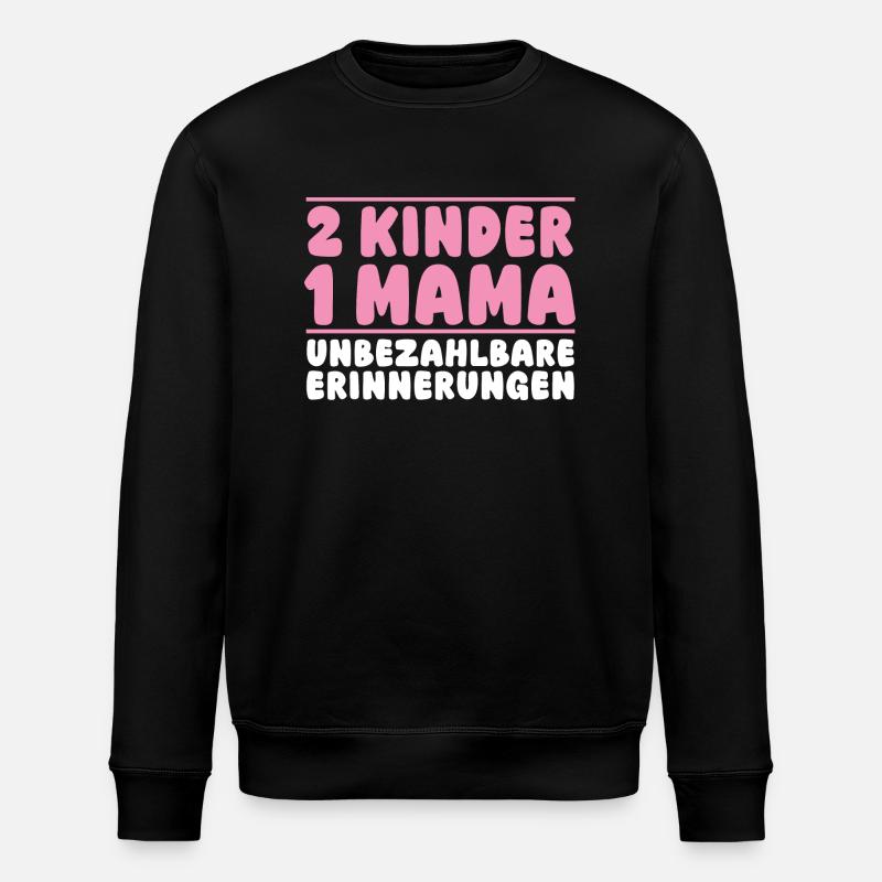 Maman de 2 enfants - Sweat bio ROLLER Stanley/Stella Unisexe - noir
