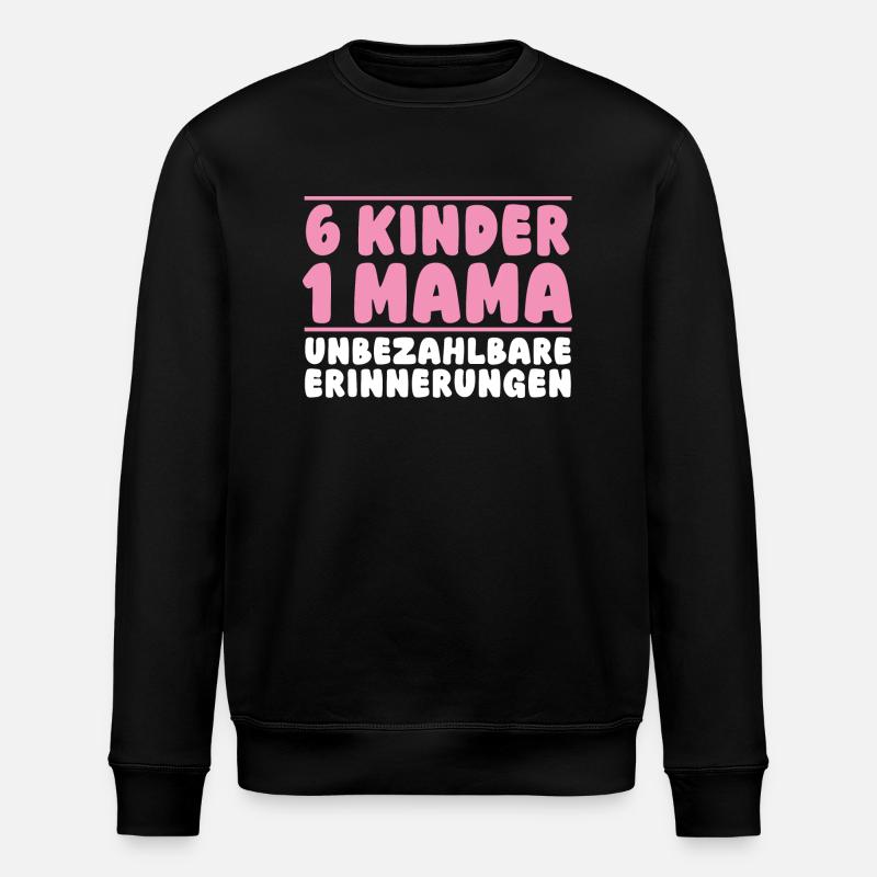 Maman de 6 enfants - Sweat bio ROLLER Stanley/Stella Unisexe - noir