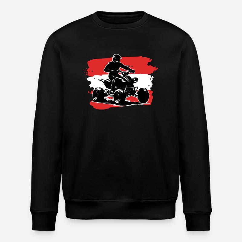 Drapeau de l’Autriche Quad - Sweat bio ROLLER Stanley/Stella Unisexe - noir