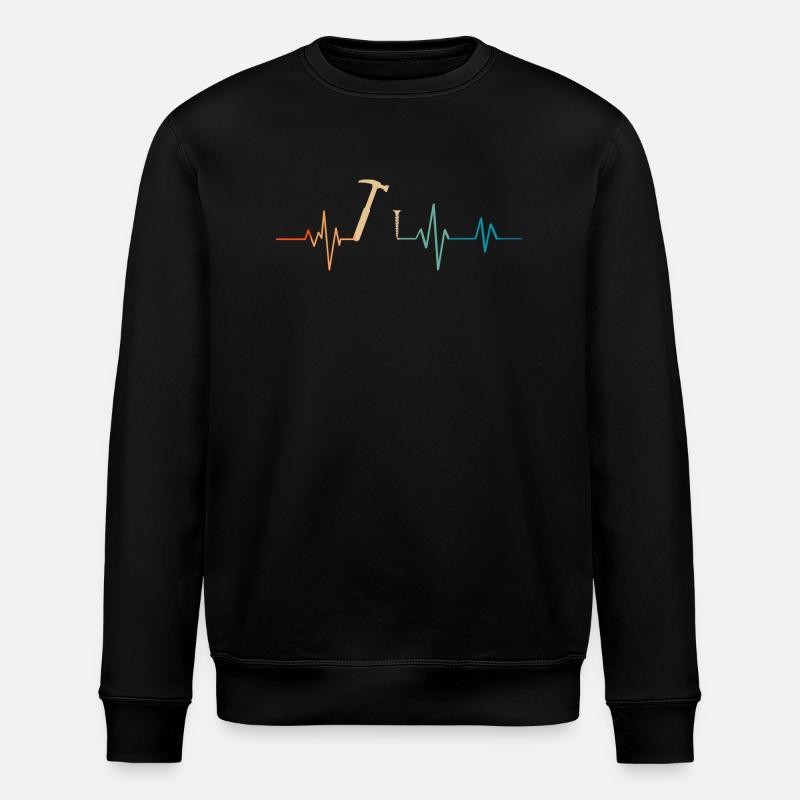 Tischlerherzschlag - Geschenkidee - Stanley/Stella Unisex Bio-Sweatshirt ROLLER - Schwarz