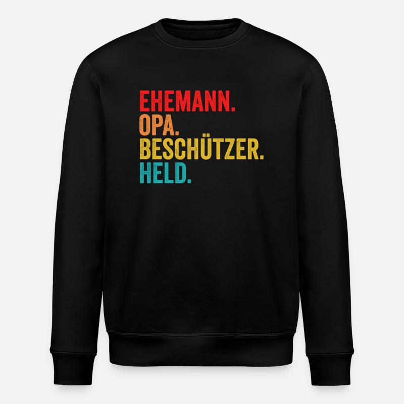 Großvater Opa - Stanley/Stella Unisex Bio-Sweatshirt ROLLER - Schwarz