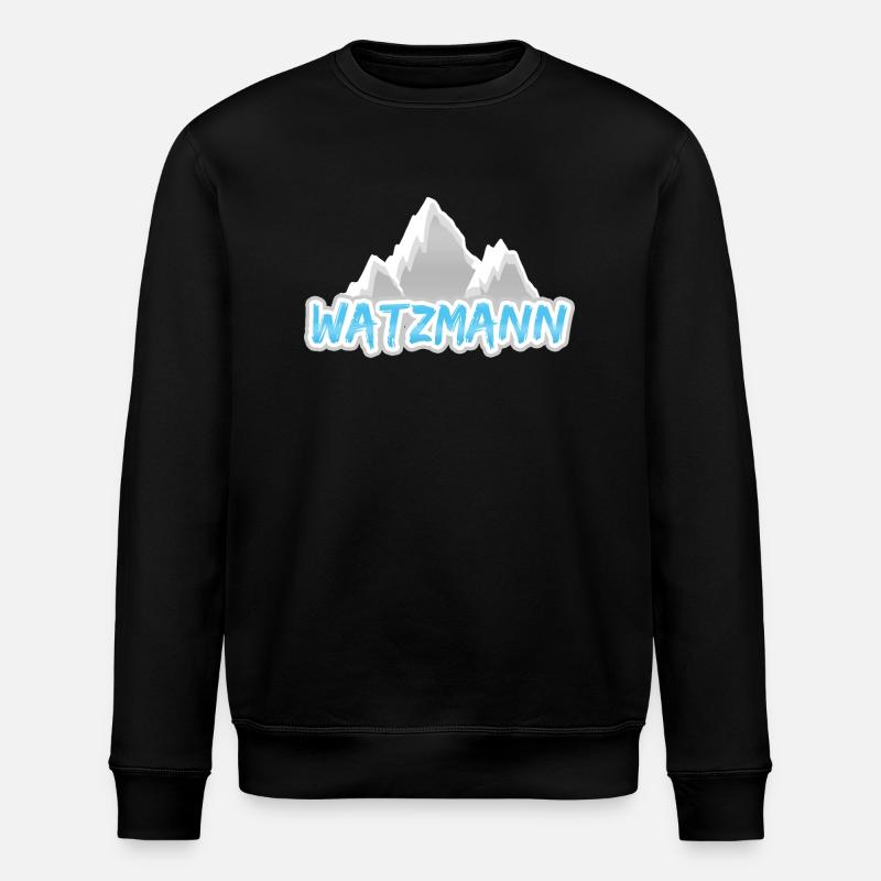 Watzmann as a mountain - Stanley/Stella ROLLER Unisex Organic Sweatshirt - black
