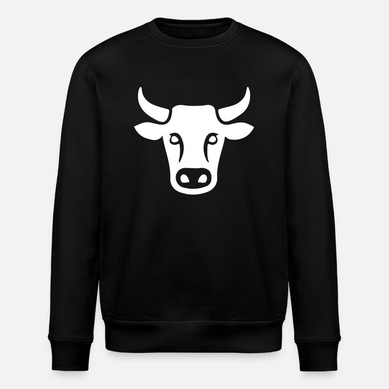 Kuh Rind Kopf - Stanley/Stella Unisex Bio-Sweatshirt ROLLER - Schwarz