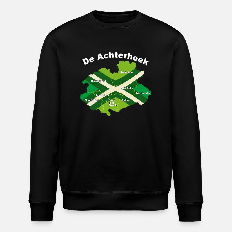Achterhoek text outline - Stanley/Stella ROLLER Unisex Organic Sweatshirt - black