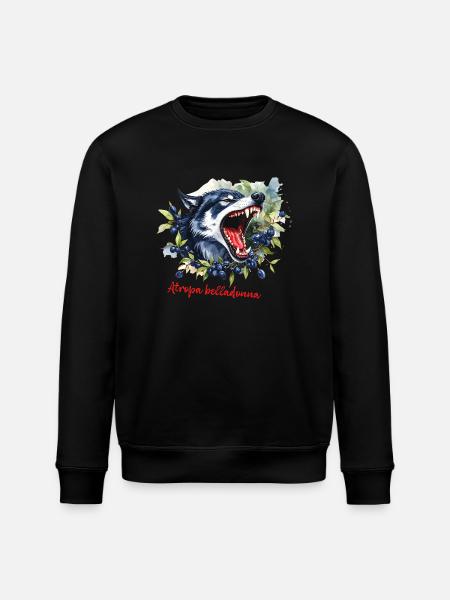 Wolfberry – Atropa belladonna - Stanley/Stella ROLLER Unisex Organic Sweatshirt - black
