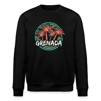 Geschenk für Grenada - Stanley/Stella Unisex Bio-Sweatshirt ROLLER - Schwarz - Vorne - Nik (191cm)