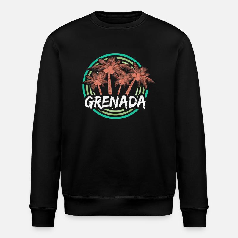 Gift for Grenada - Stanley/Stella ROLLER Unisex Organic Sweatshirt - black