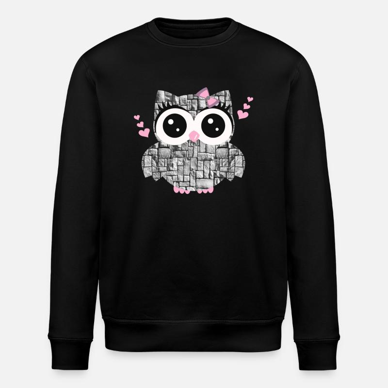 Owl Stone - Stanley/Stella ROLLER Unisex Organic Sweatshirt - black