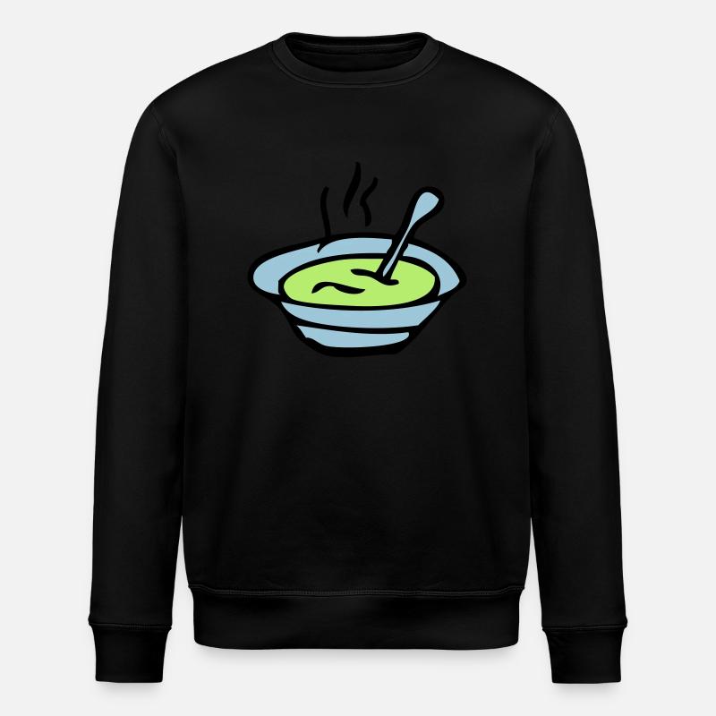 soup bowl plate - Stanley/Stella ROLLER Unisex Organic Sweatshirt - black