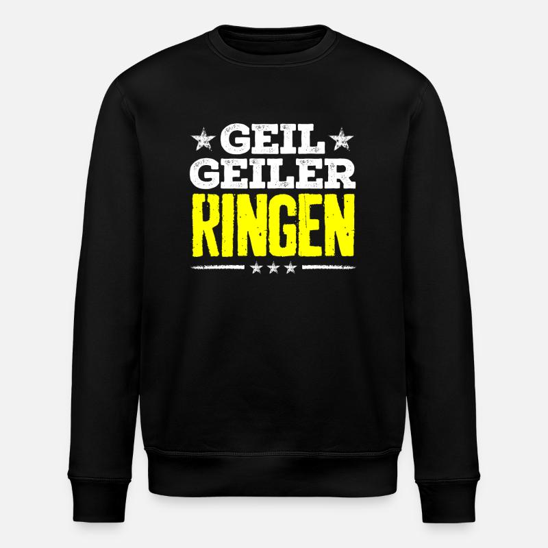 ringen - geil - Stanley/Stella Unisex Bio-Sweatshirt ROLLER - Schwarz