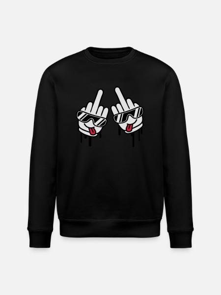 Cool Fuck Off Hands - Stanley/Stella ROLLER Unisex Organic Sweatshirt - black