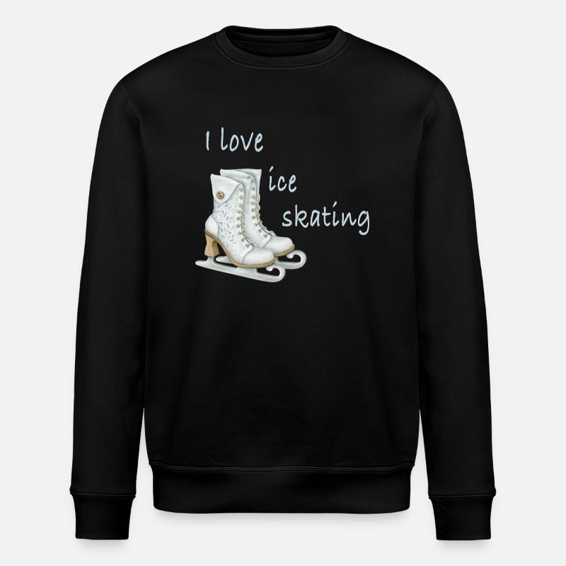 Ice skating - Stanley/Stella ROLLER Unisex Organic Sweatshirt - black