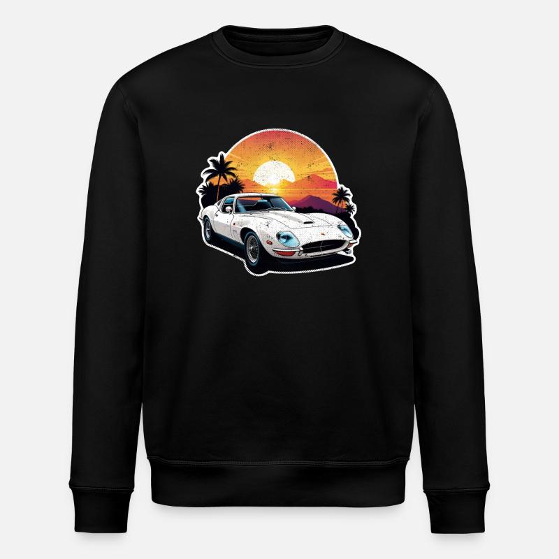 Oldtimer Sonnenuntergang - Stanley/Stella Unisex Bio-Sweatshirt ROLLER - Schwarz