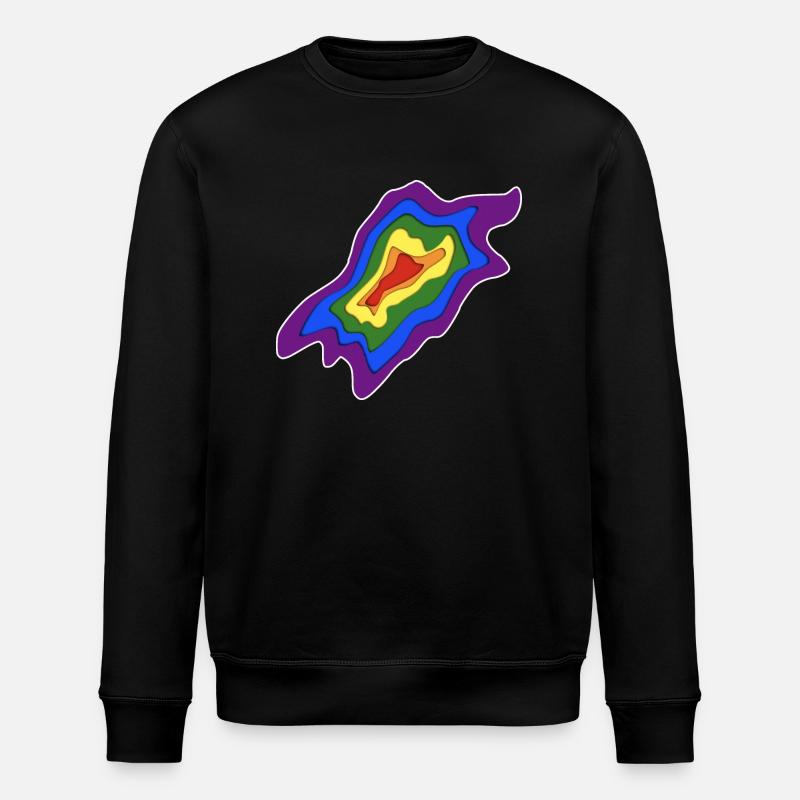 Drapeau arc-en-ciel de style Papercut - Sweat bio ROLLER Stanley/Stella Unisexe - noir