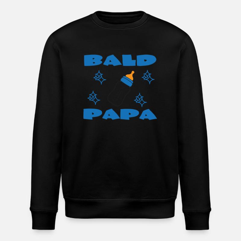 KAHLKÖPFIGER PAPA - Stanley/Stella Unisex Bio-Sweatshirt ROLLER - Schwarz