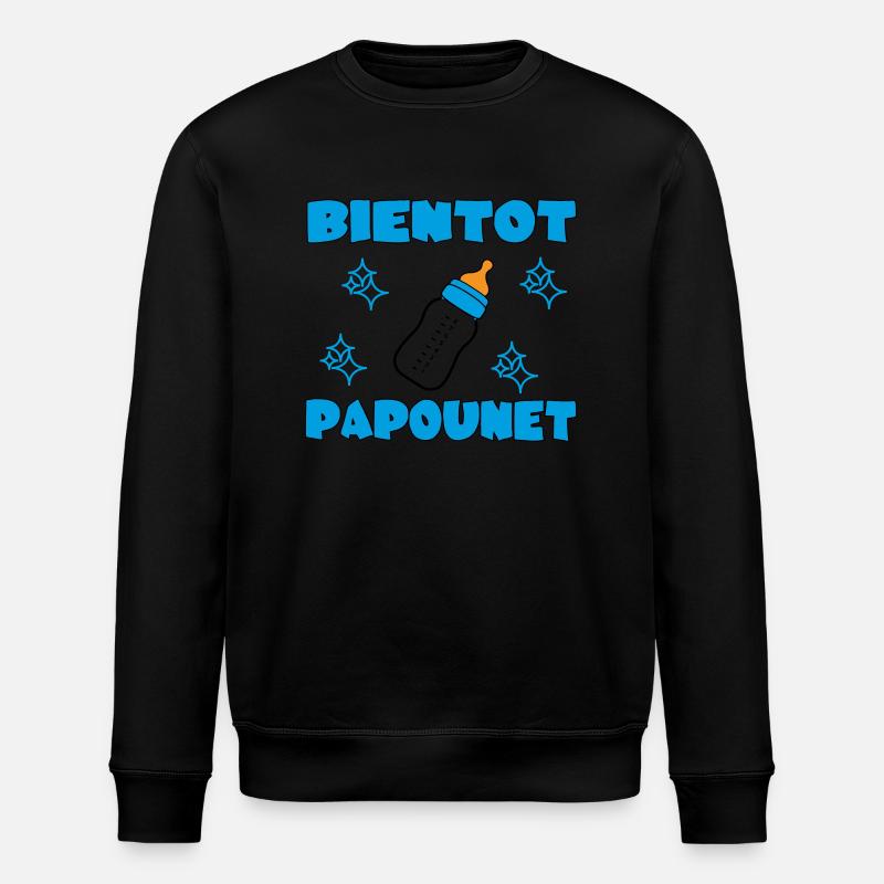 BIENTOT PAPOUNET - Sweat bio ROLLER Stanley/Stella Unisexe - noir