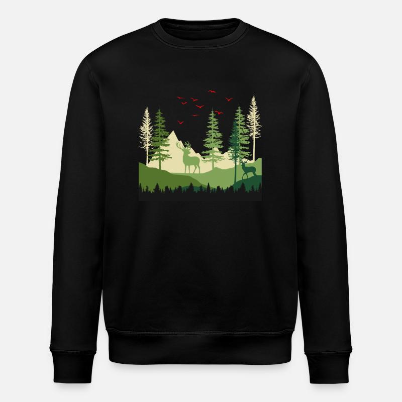 Escapade Sérénité en forêt - Sweat bio ROLLER Stanley/Stella Unisexe - noir