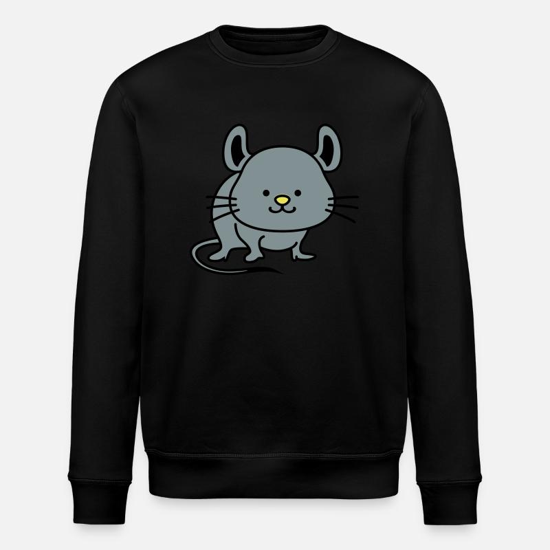 Mouse Cute - Stanley/Stella ROLLER Unisex Organic Sweatshirt - black