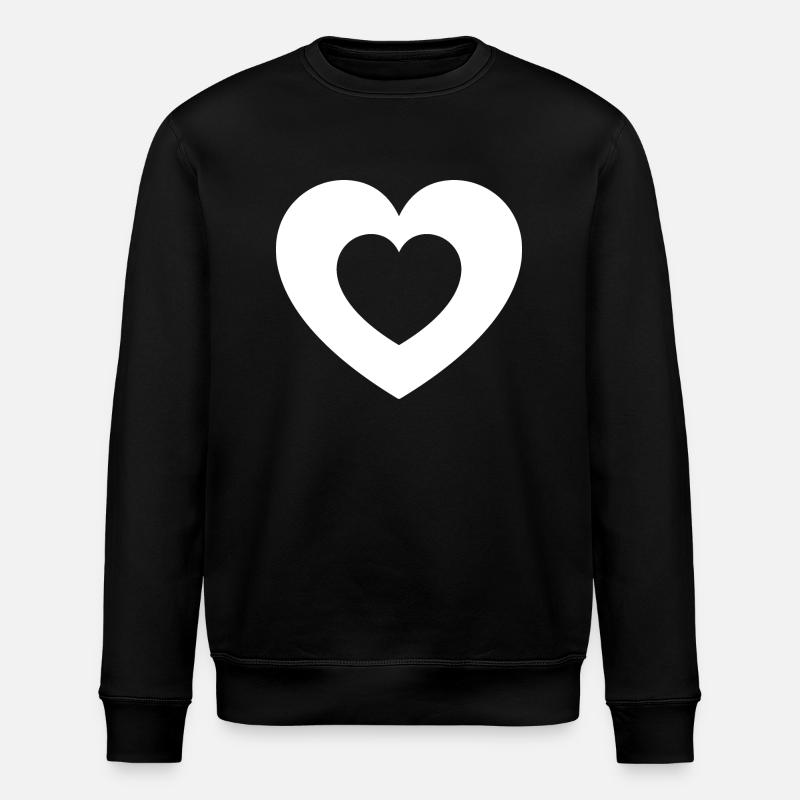 2 Herzen - Stanley/Stella Unisex Bio-Sweatshirt ROLLER - Schwarz
