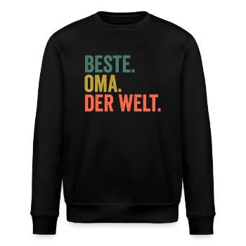 Großmutter Oma - Stanley/Stella Unisex Bio-Sweatshirt ROLLER - Schwarz - Vorne - Nik (191cm)