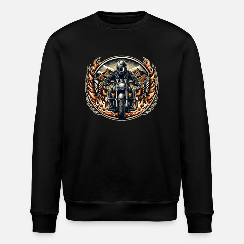 Motorcycle Logo - Stanley/Stella ROLLER Unisex Organic Sweatshirt - black
