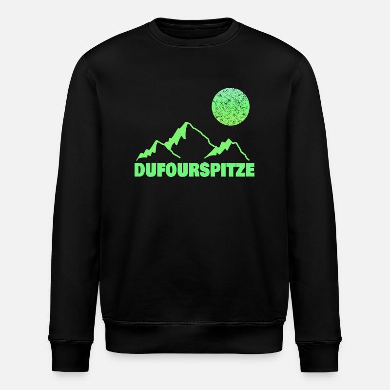 dufourspitze als Klettern - Stanley/Stella Unisex Bio-Sweatshirt ROLLER - Schwarz