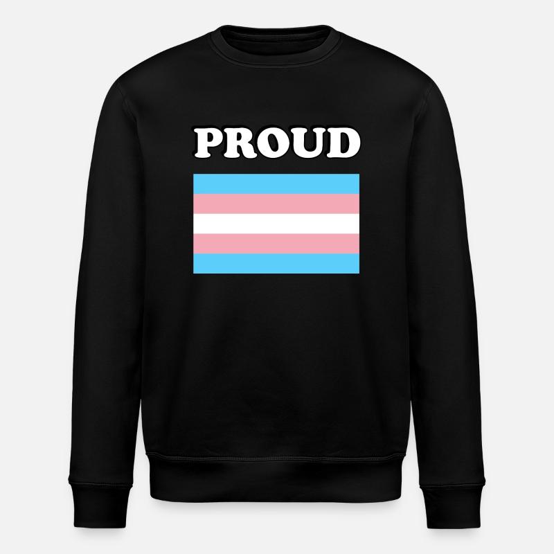 Trans Pride transpride Flag - Stanley/Stella ROLLER Unisex Organic Sweatshirt - black