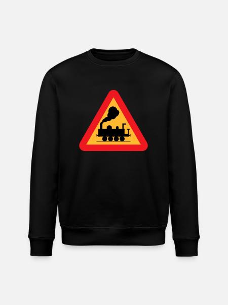 Zug Warnzeichen - Stanley/Stella Unisex Bio-Sweatshirt ROLLER - Schwarz