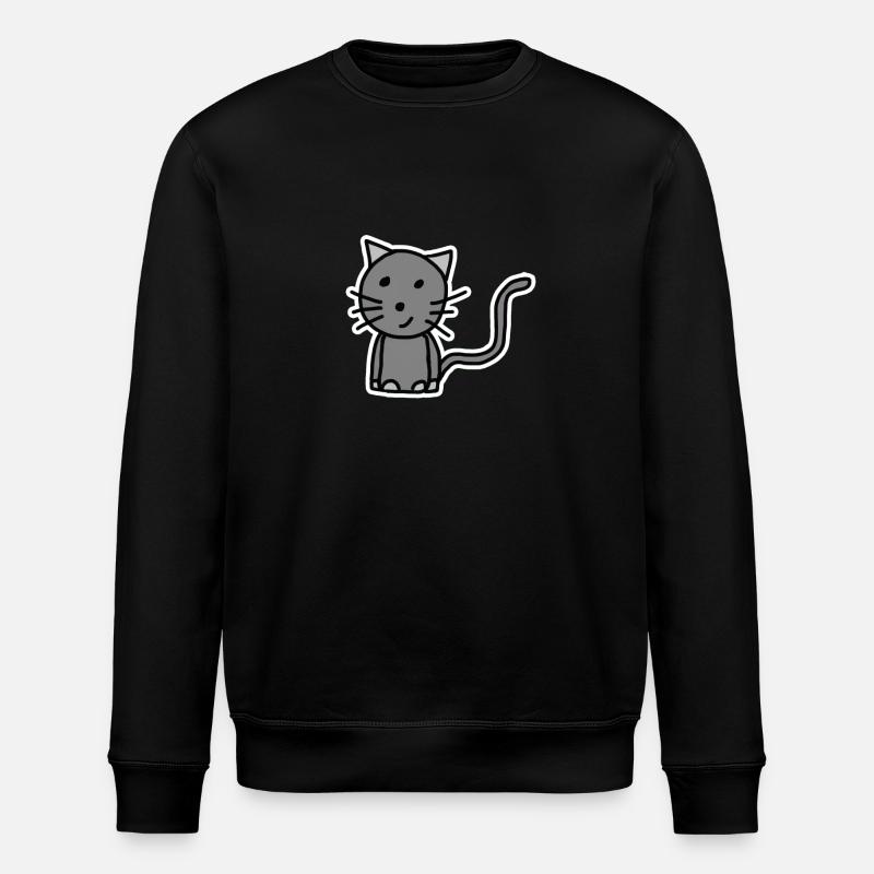 Katze - Stanley/Stella Unisex Bio-Sweatshirt ROLLER - Schwarz