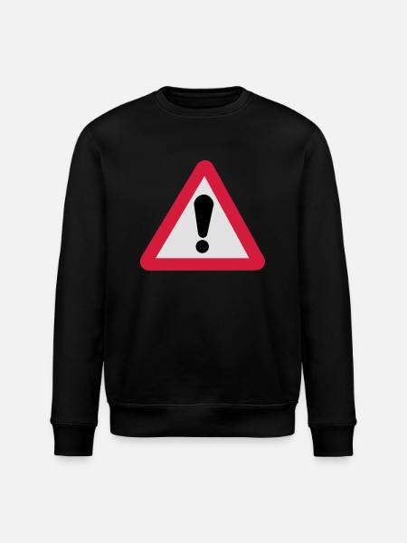 Gefahrenzeichen Gefahrenstelle - Stanley/Stella Unisex Bio-Sweatshirt ROLLER - Schwarz