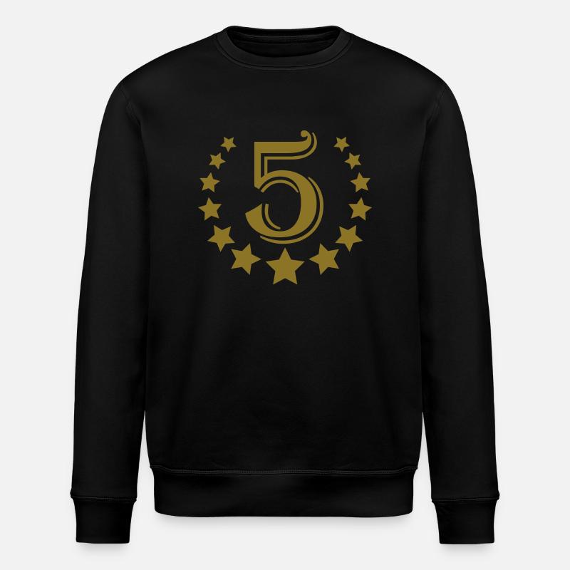 5_stars_birthday - Stanley/Stella Unisex Bio-Sweatshirt ROLLER - Schwarz