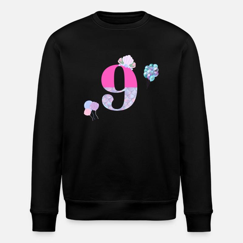 9e anniversaire sirène - Sweat bio ROLLER Stanley/Stella Unisexe - noir