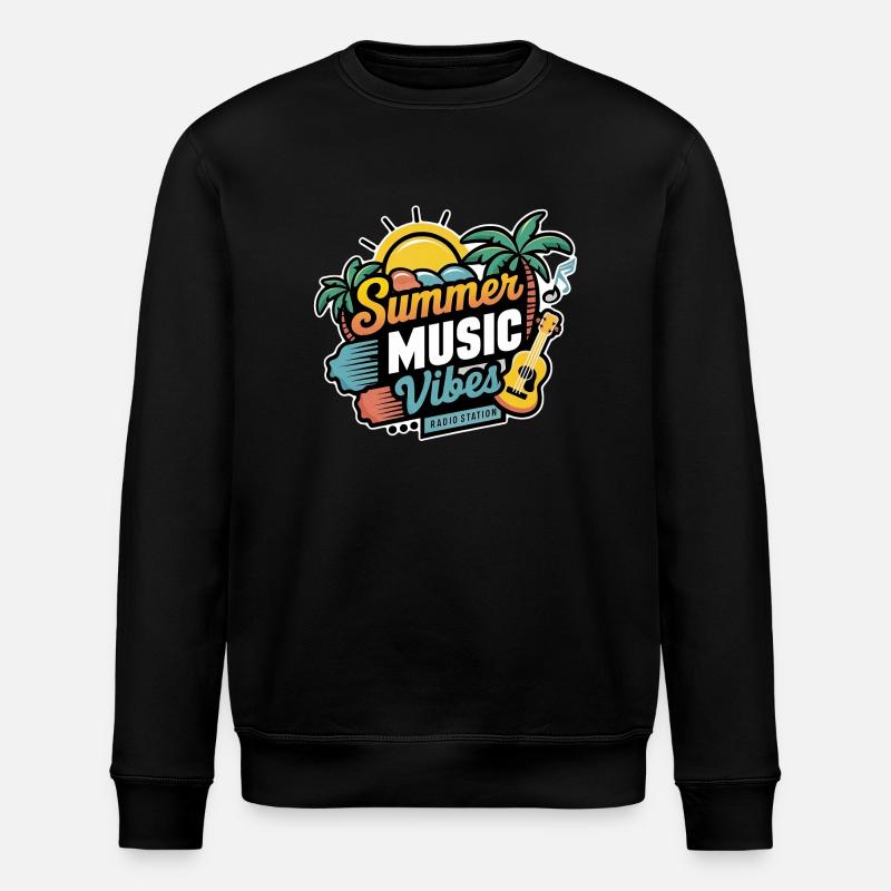 musique de l'été - vacances soleil - Sweat bio ROLLER Stanley/Stella Unisexe - noir