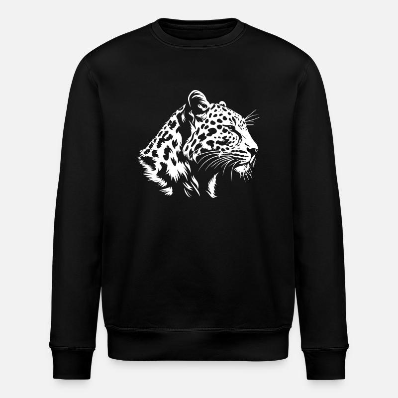 Léopard - Sweat bio ROLLER Stanley/Stella Unisexe - noir