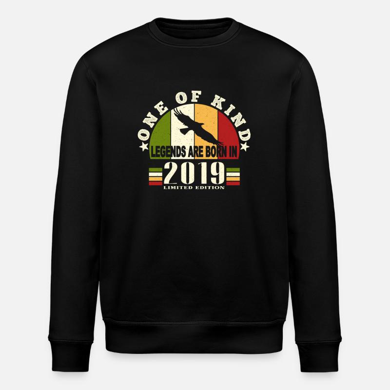 Legend Born 2019 5-jähriges Jubiläum - Stanley/Stella Unisex Bio-Sweatshirt ROLLER - Schwarz