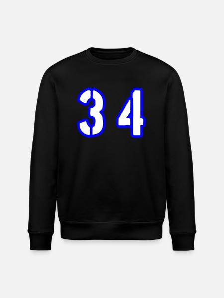 34 Zahl Symbol - Stanley/Stella Unisex Bio-Sweatshirt ROLLER - Schwarz