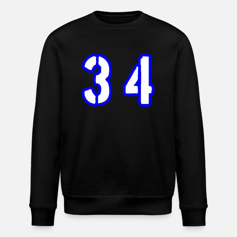 34 Zahl Symbol - Stanley/Stella Unisex Bio-Sweatshirt ROLLER - Schwarz